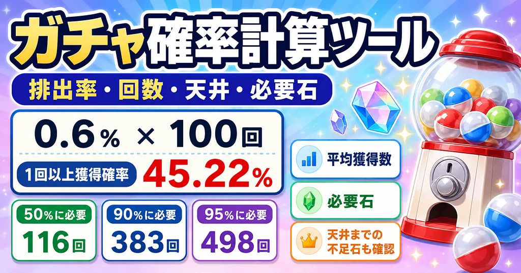ガチャ確率計算ツール