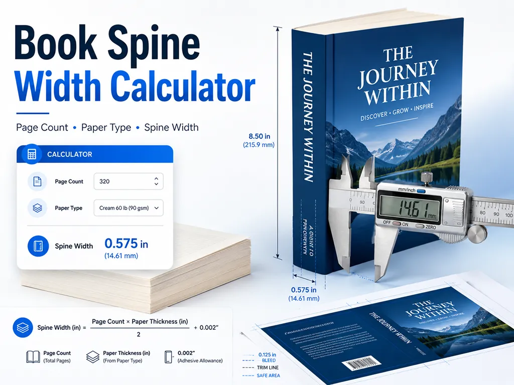 Book Spine Width Calculator