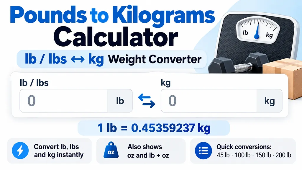 Pounds to Kilograms Calculator