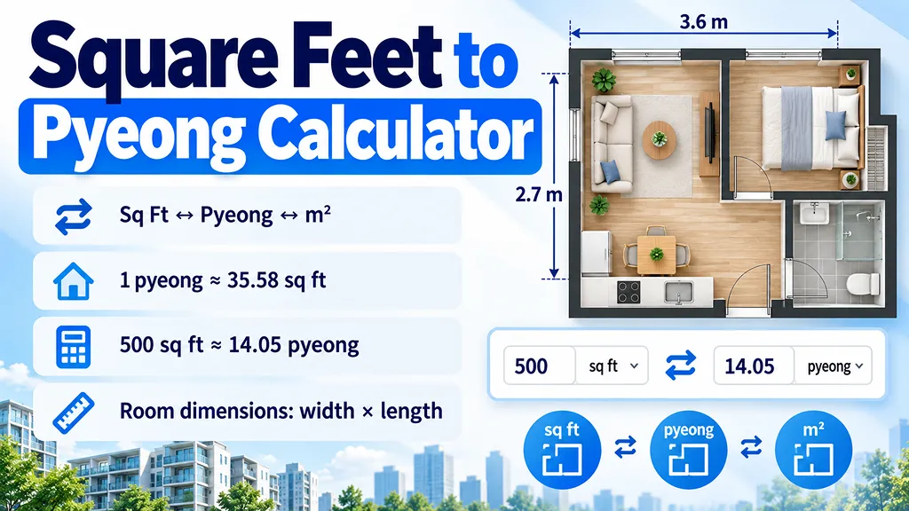 Square Feet to Pyeong Calculator