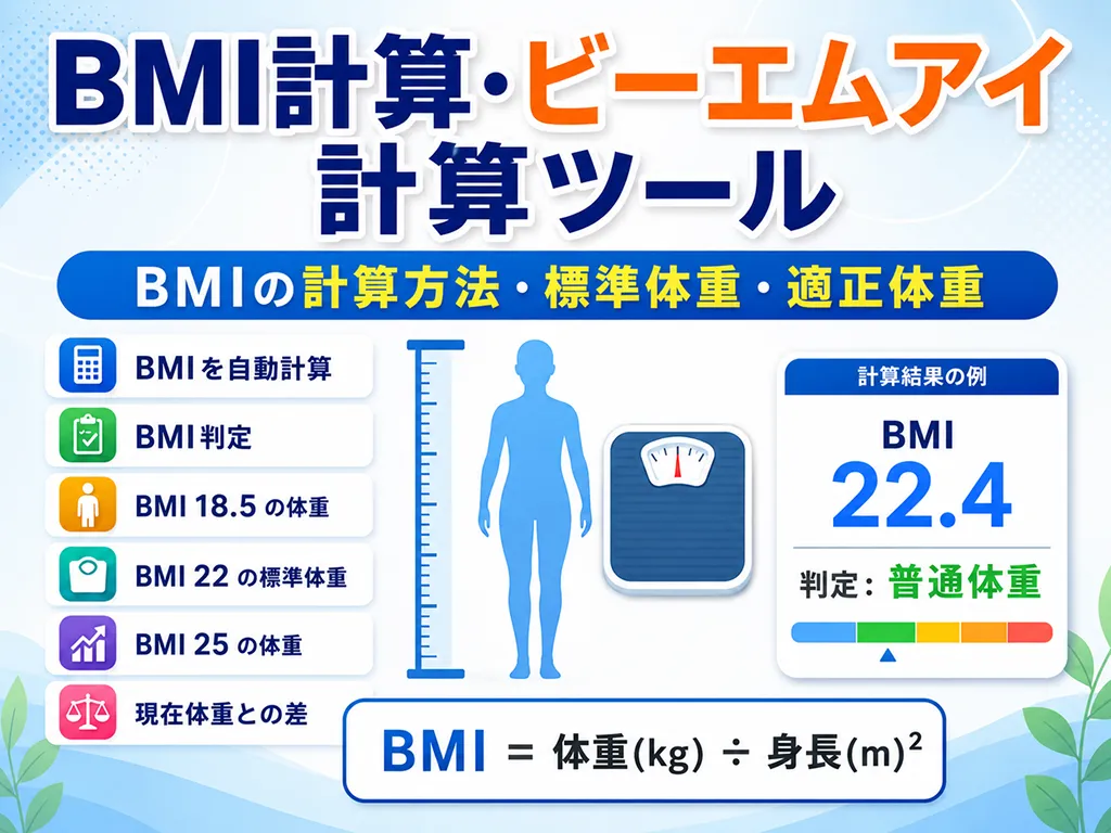 BMI計算・ビーエムアイ計算ツール