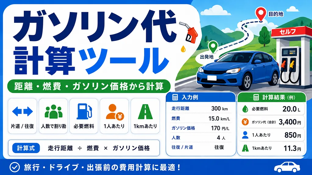 ガソリン代計算ツール