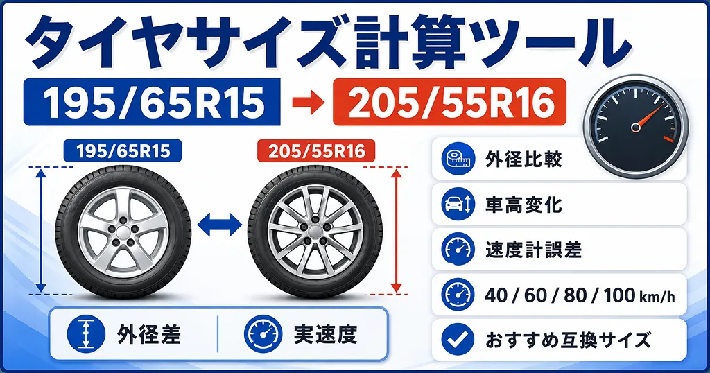タイヤサイズ計算ツール