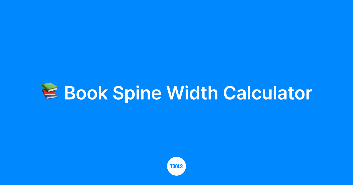 Book Spine Width Calculator