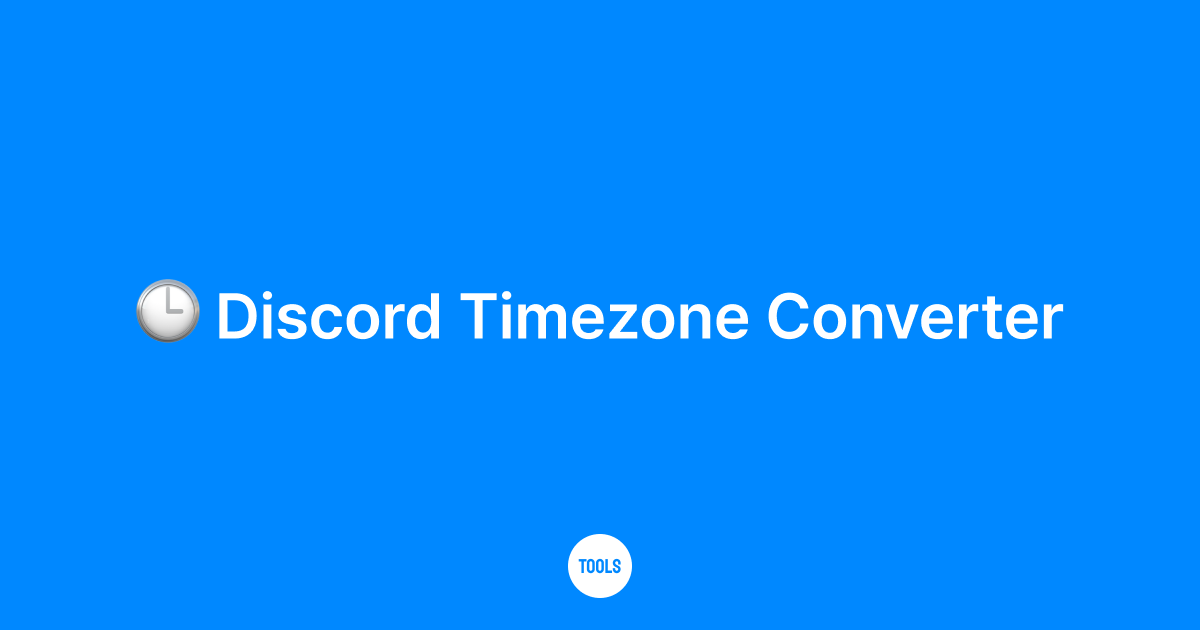 Discord Timezone Converter