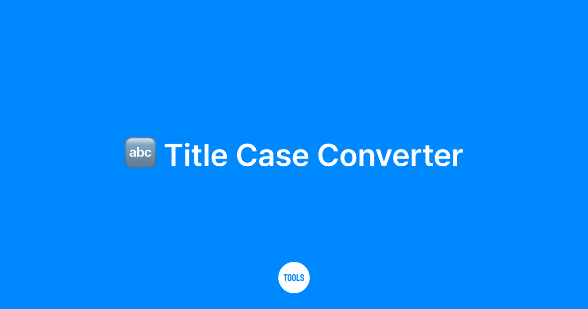 Title Case Converter