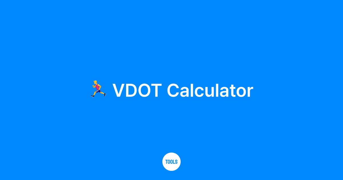 VDOT Calculator