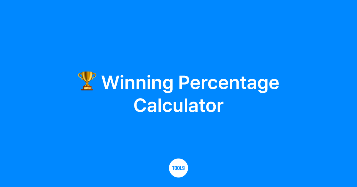 Winning Percentage Calculator