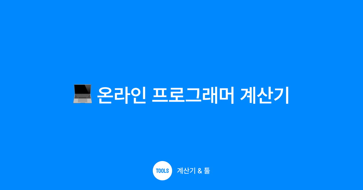 온라인 프로그래머 계산기